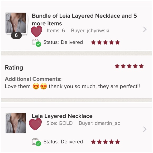 ♛ Leia Layered Necklace - Picture 6 of 8